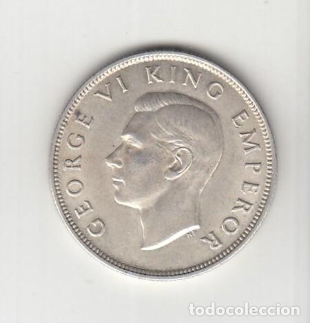 Monedas antiguas de Ocean&iacute;a: NUEVA ZELANDA. Moneda de &frac12; Corona de Plata 'CENTENARIO' de 1940. EBC.