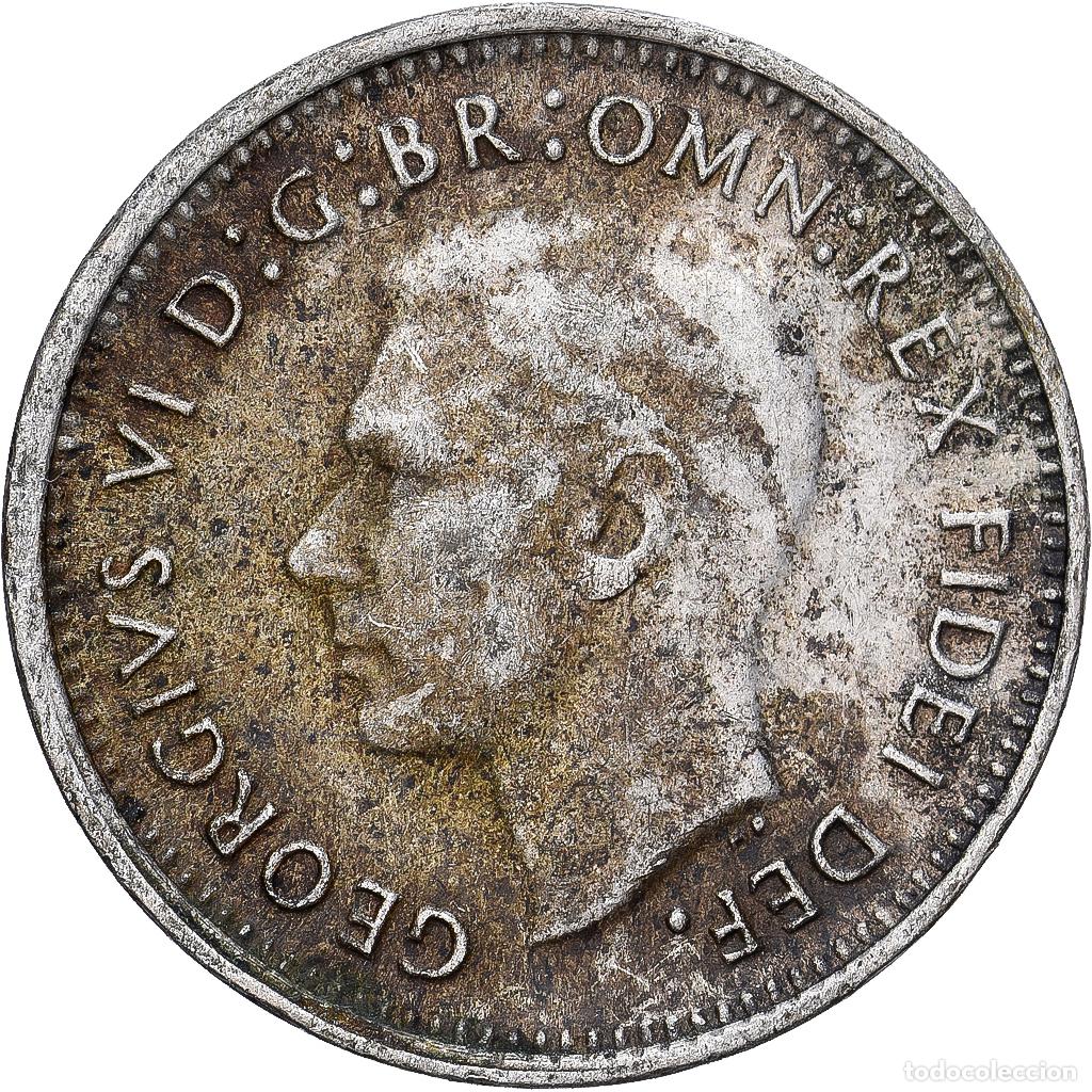 Monedas antiguas de Ocean&iacute;a: [#1530085] Australia, George VI, 3 Pence, 1952, Plata, BC+, KM:44