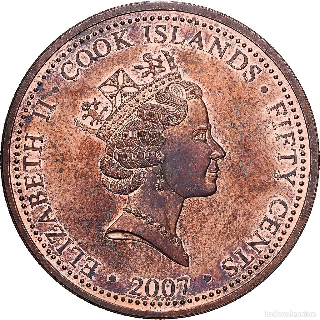 Monedas antiguas de Ocean&iacute;a: [#1513277] Islas Cook, Elizabeth II, 50 Cents, 1930 Australian Penny, 2007, Cuivre, MBC+
