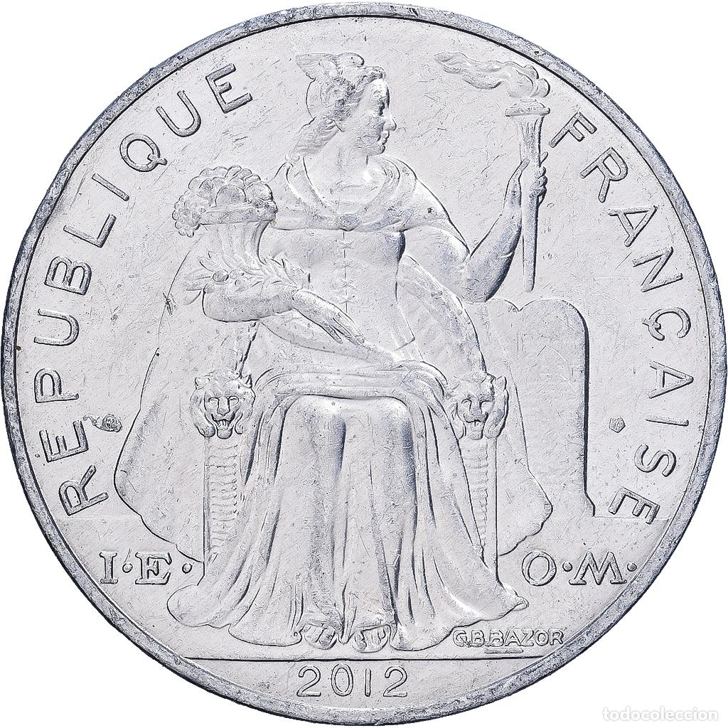 Monedas antiguas de Ocean&iacute;a: [#1513317] Polinesia francesa, 5 Francs, 2012, Paris, I.E.O.M., Aluminio, MBC, KM:12