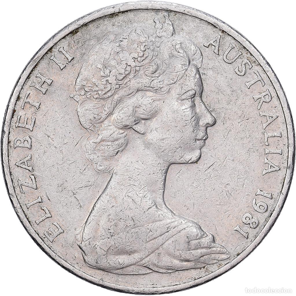 Monedas antiguas de Ocean&iacute;a: [#1513339] Australia, Elizabeth II, 20 Cents, 1981, Cobre - n&iacute;quel, MBC, KM:66