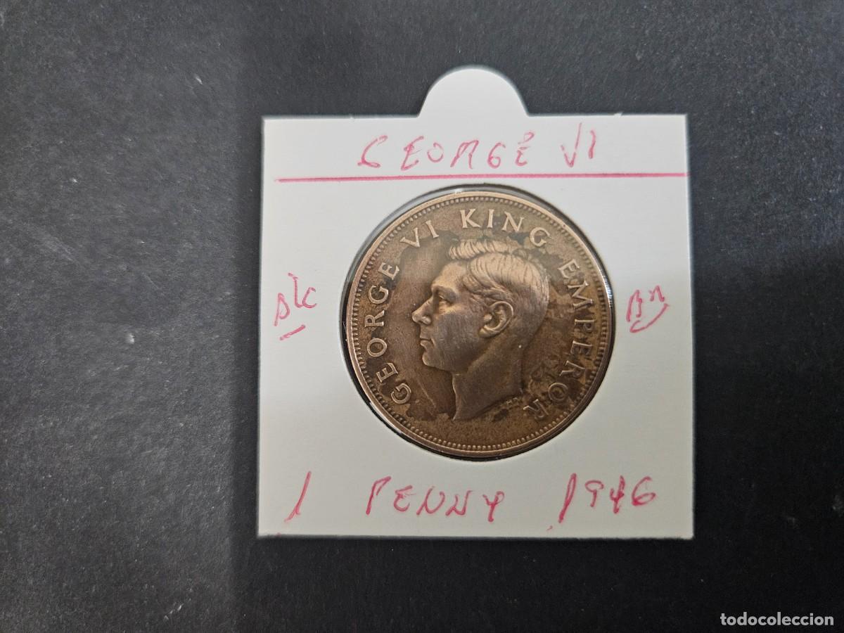 Monedas antiguas de Ocean&iacute;a: NUEVA ZELANDA 1 PENNY 1946 BC KM=13 (BRONCE) GEORGE VI