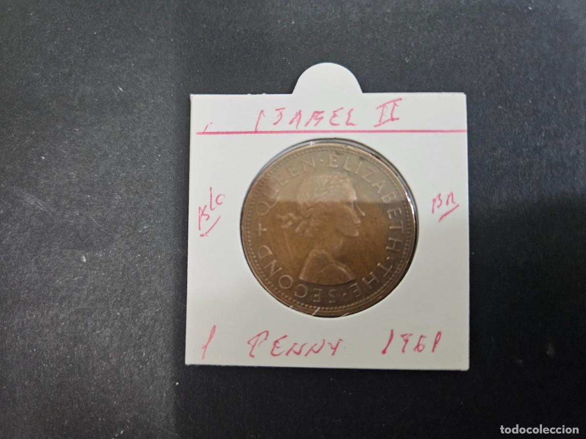 Monedas antiguas de Ocean&iacute;a: NUEVA ZELANDA 1 PENNY 1961 BC KM=24.2 (BRONCE) ISABEL II