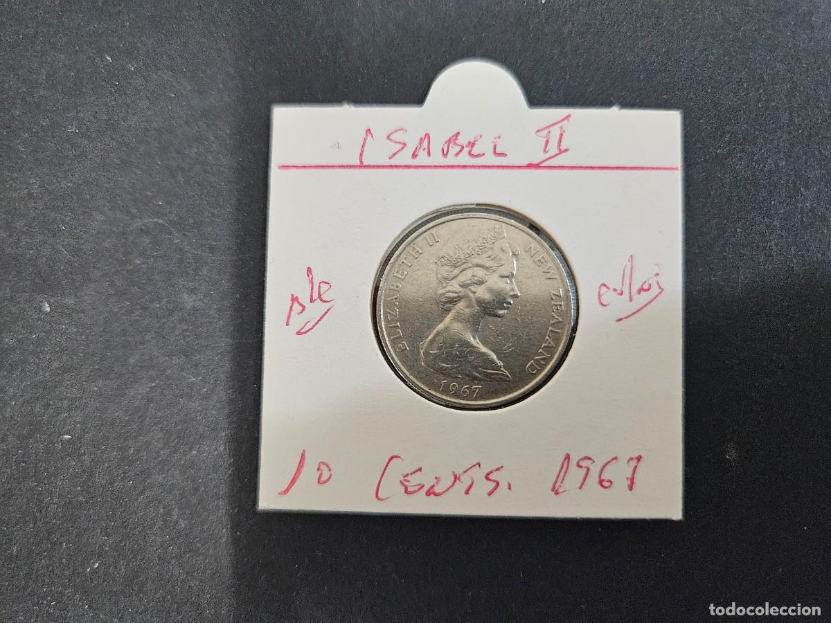 Monedas antiguas de Ocean&iacute;a: NUEVA ZELANDA 10 CENTIMOS 1967 BC KM=35 (CUPRONIQUEL) ISABEL II