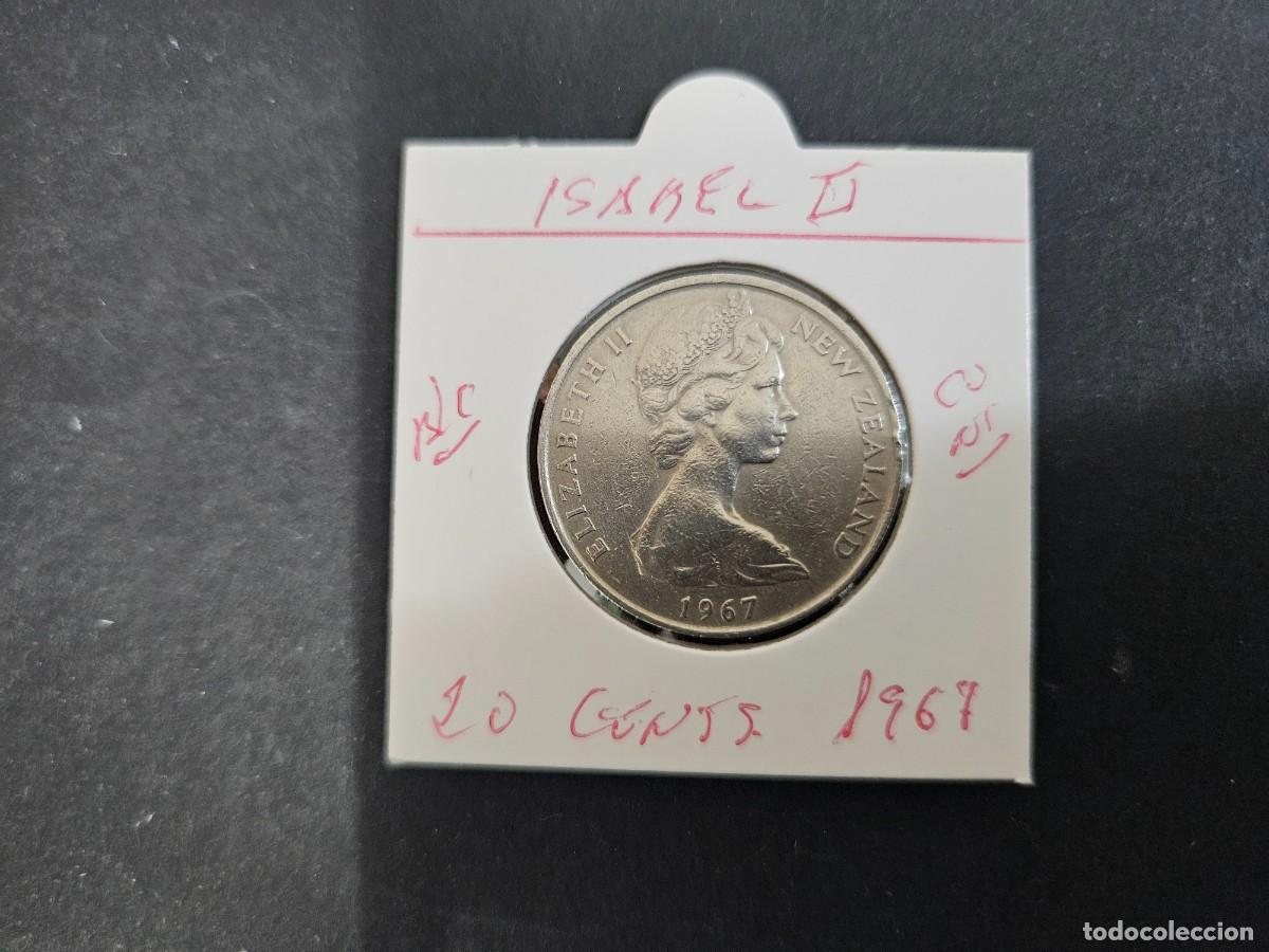 Monedas antiguas de Ocean&iacute;a: NUEVA ZELANDA 20 CENTIMOS 1967 BC KM=36.1 (CUPRONIQUEL) ISABEL II