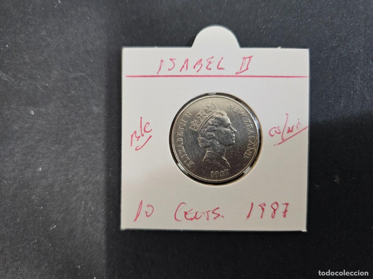 Monedas antiguas de Ocean&iacute;a: NUEVA ZELANDA 10 CENTIMOS 1987 BC KM=61 (CUPRONIQUEL) ISABEL II