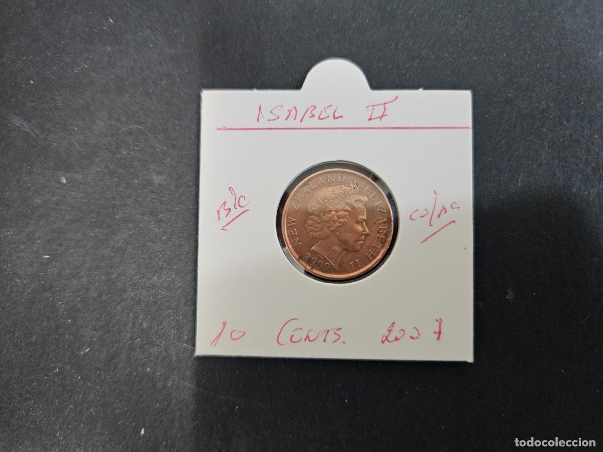 Monedas antiguas de Ocean&iacute;a: NUEVA ZELANDA 10 CENTIMOS 2007 BC KM=117a (COBRE-ACERO) ISABEL II