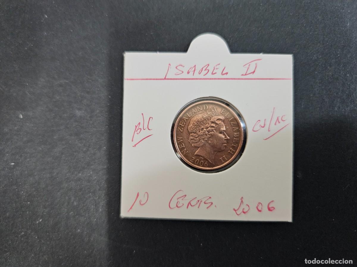 Monedas antiguas de Ocean&iacute;a: NUEVA ZELANDA 10 CENTIMOS 2006 BC KM=117a (COBRE-ACERO) ISABEL II