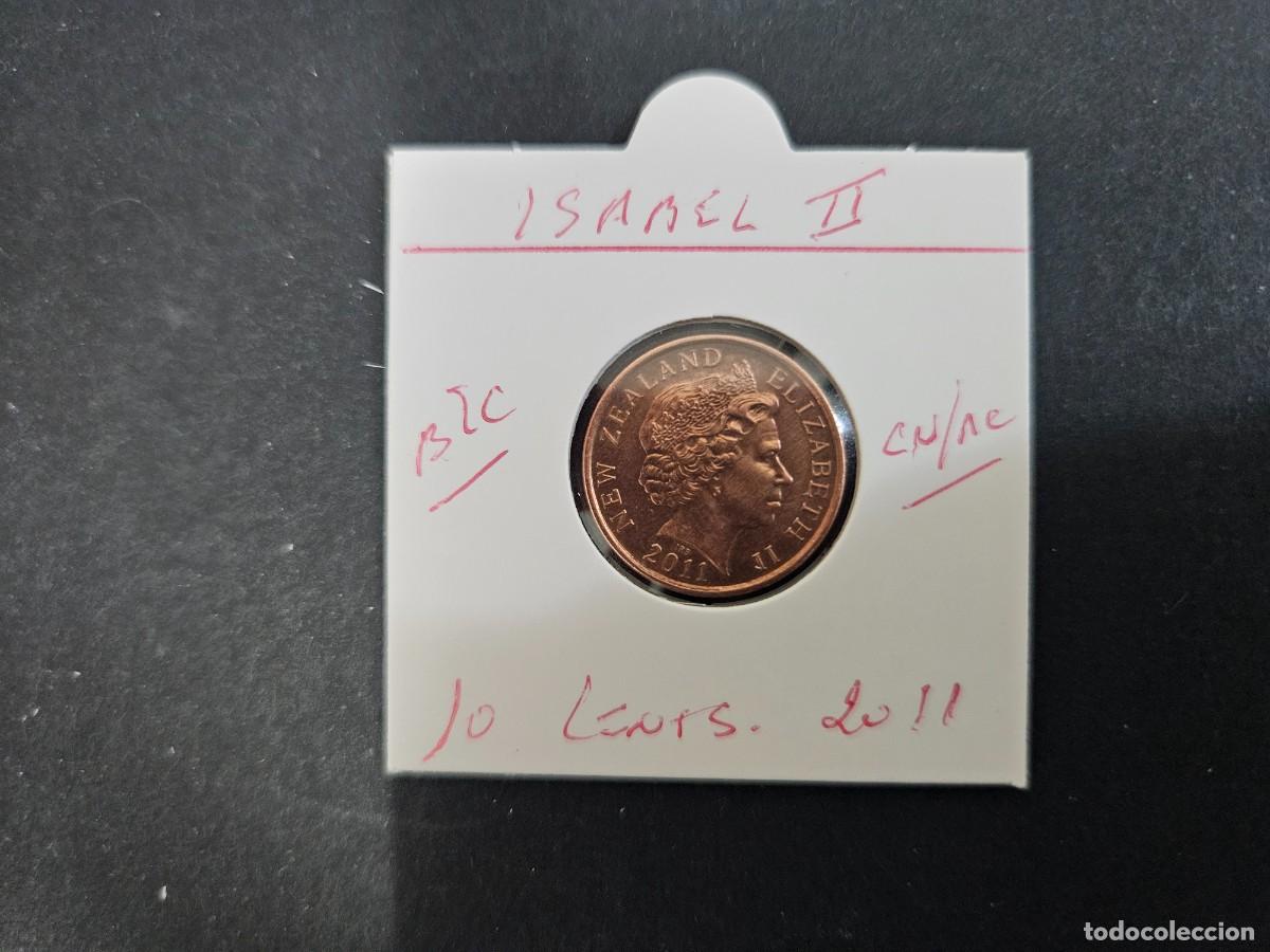 Monedas antiguas de Ocean&iacute;a: NUEVA ZELANDA 10 CENTIMOS 2011 BC KM=117a (COBRE-ACERO) ISABEL II