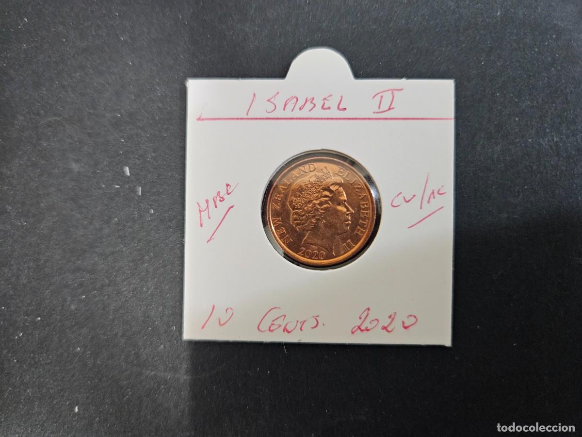 Monedas antiguas de Ocean&iacute;a: NUEVA ZELANDA 10 CENTIMOS 2020 MBC KM=117b (COBRE-ACERO) ISABEL II
