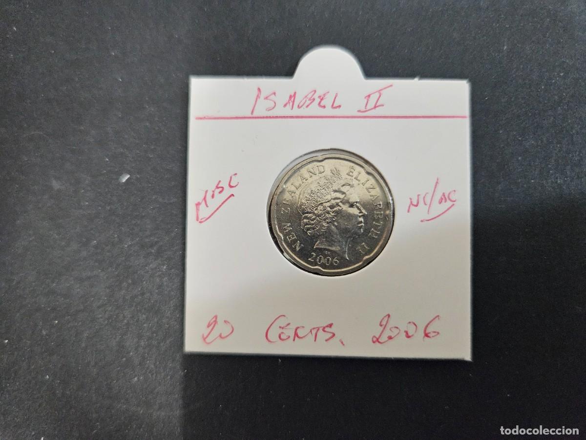 Monedas antiguas de Ocean&iacute;a: NUEVA ZELANDA 20 CENTIMOS 2006 MBC KM=118a (NIQUEL-ACERO) ISABEL II