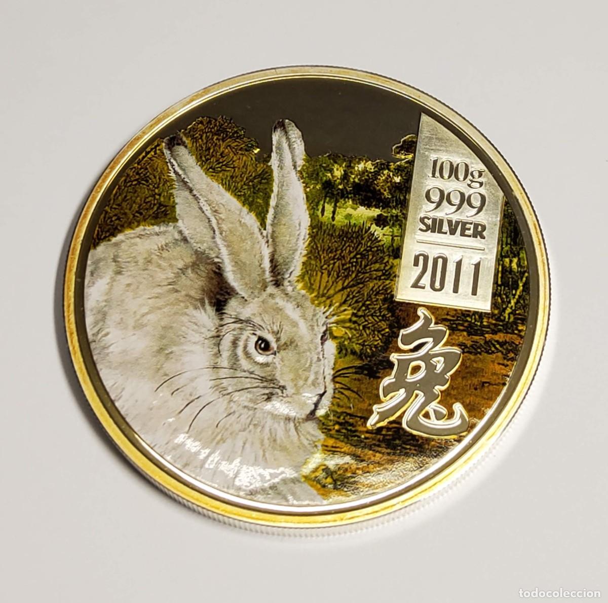 Monedas antiguas de Ocean&iacute;a: 10 D&Oacute;LARES DE PLATA Y ESMALTES DE ISLAS COOK DEL A&Ntilde;O 2011.SON 100 GRAMOS DE PLATA PURA LEY 999.PROOF