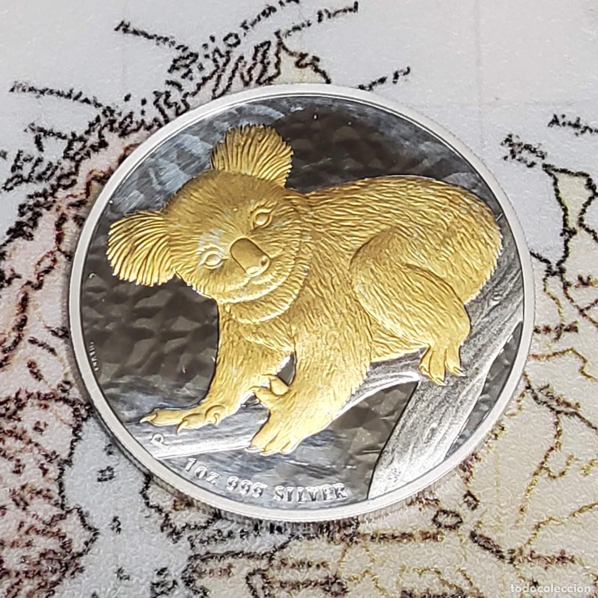 Monedas antiguas de Ocean&iacute;a: 1 DOLAR DE PLATA Y ORO DE AUSTRALIA DEL 2009.PROOF.1 ONZA PLATA PURA 9999.