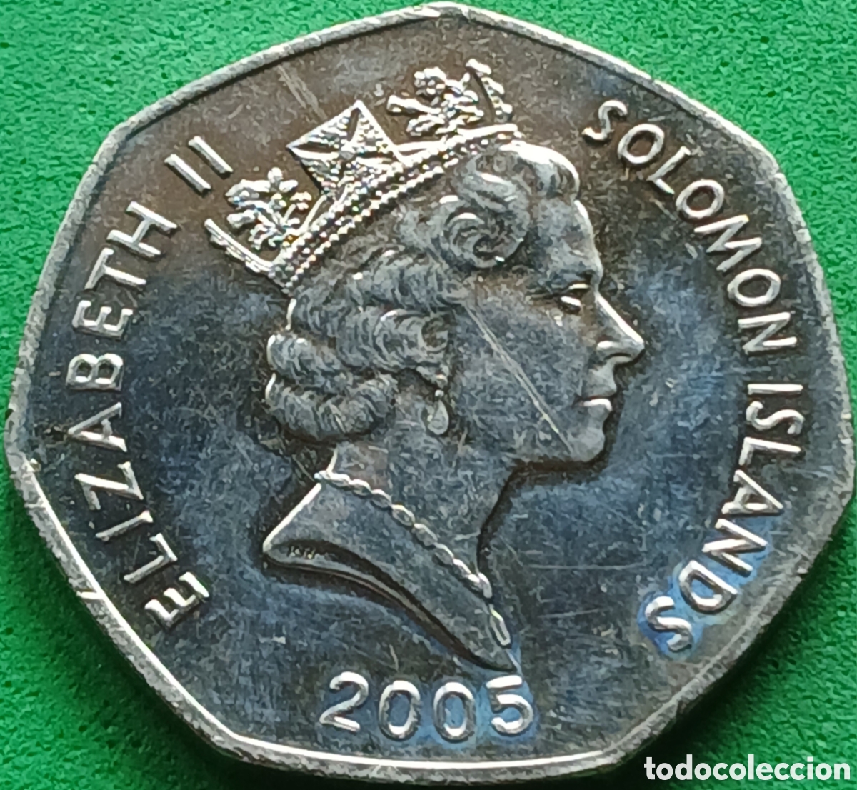 Monedas antiguas de Ocean&iacute;a: Islas Salom&oacute;n 1 d&oacute;lar 2005 km#72