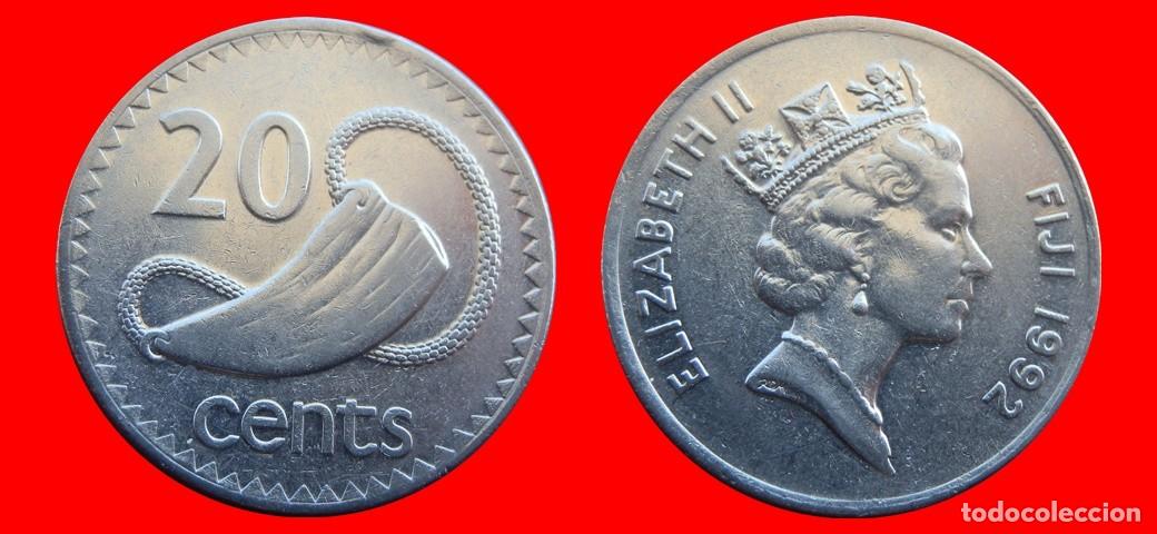 Monedas antiguas de Ocean&iacute;a: 20 CENTAVOS 1992 ISLAS FIJI FIYI-144232