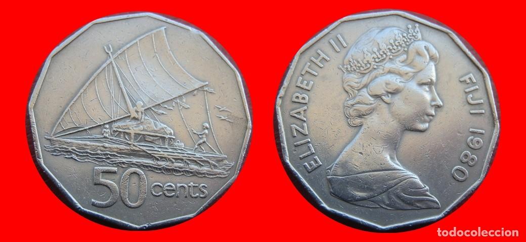 Monedas antiguas de Ocean&iacute;a: 50 CENTAVOS 1980 ISLAS FIJI FIYI-144240