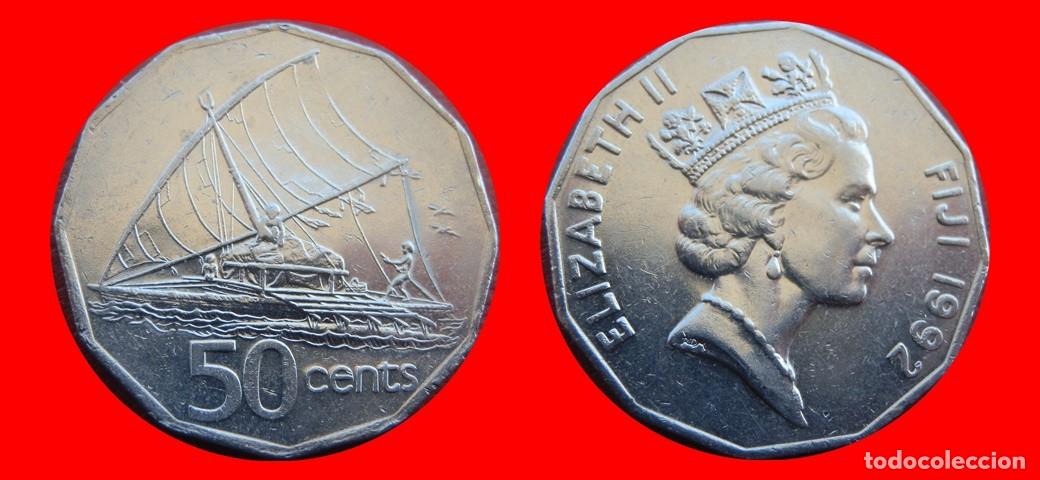 Monedas antiguas de Ocean&iacute;a: 50 CENTAVOS 1992 ISLAS FIJI FIYI-144242