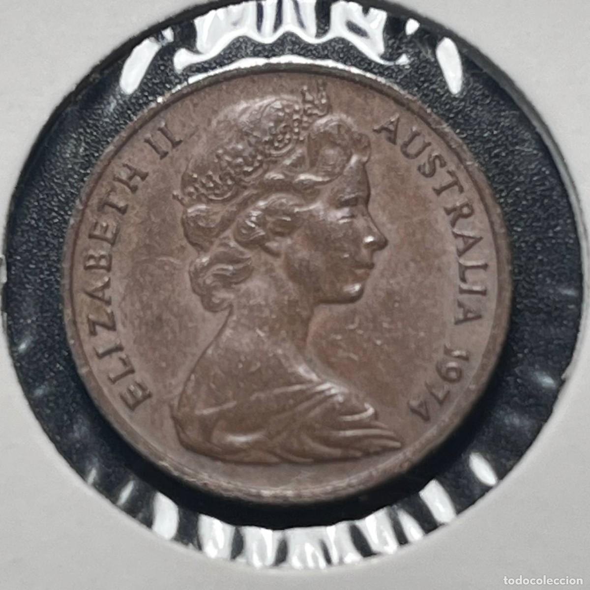 Monedas antiguas de Ocean&iacute;a: AUSTRALIA 1 CENT 1974 KM#62 Elizabeth II 2nd Portrait MBC