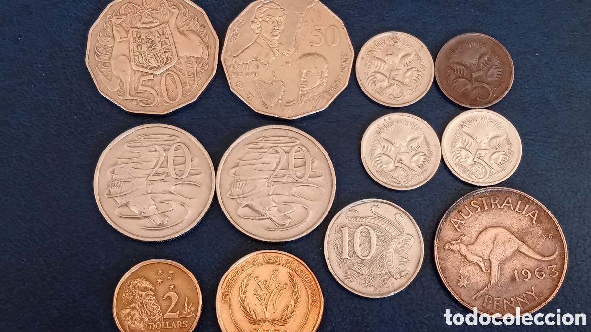 Monedas antiguas de Ocean&iacute;a: CONJUNTO DE 12 MONEDAS AUSTRALIA - Foto 18