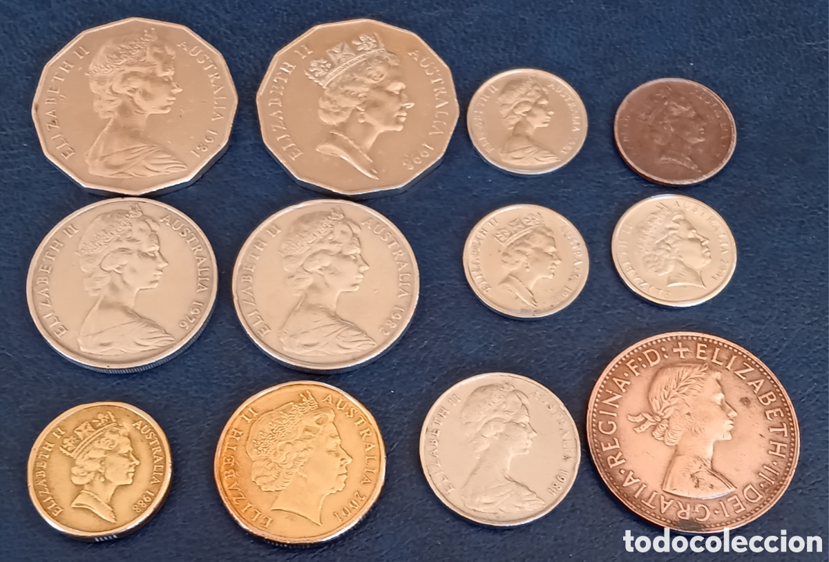 Monedas antiguas de Ocean&iacute;a: CONJUNTO DE 12 MONEDAS AUSTRALIA - Foto 21