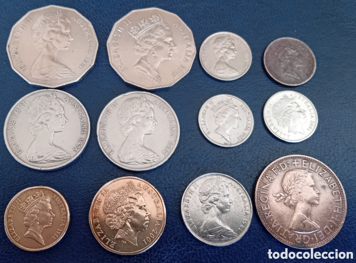 Monedas antiguas de Ocean&iacute;a: CONJUNTO DE 12 MONEDAS AUSTRALIA - Foto 22