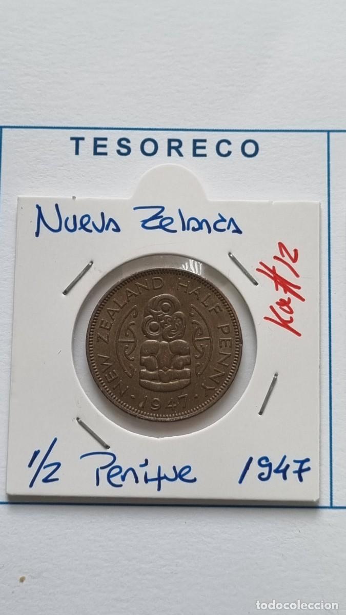Monedas antiguas de Ocean&iacute;a: NUEVA ZELANDA: MONEDA DE 1/2 PENIQUE 1947 - KM#12 - Ref.: 022