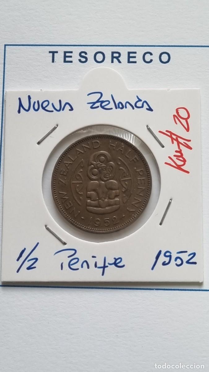 Monedas antiguas de Ocean&iacute;a: NUEVA ZELANDA: MONEDA DE 1/2 PENIQUE 1952 - KM#20 - Ref.: 024
