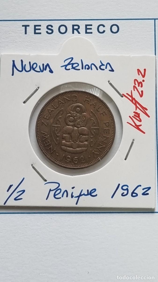 Monedas antiguas de Ocean&iacute;a: NUEVA ZELANDA: MONEDA DE 1/2 PENIQUE 1962 - KM#23.2 - Ref.: 025