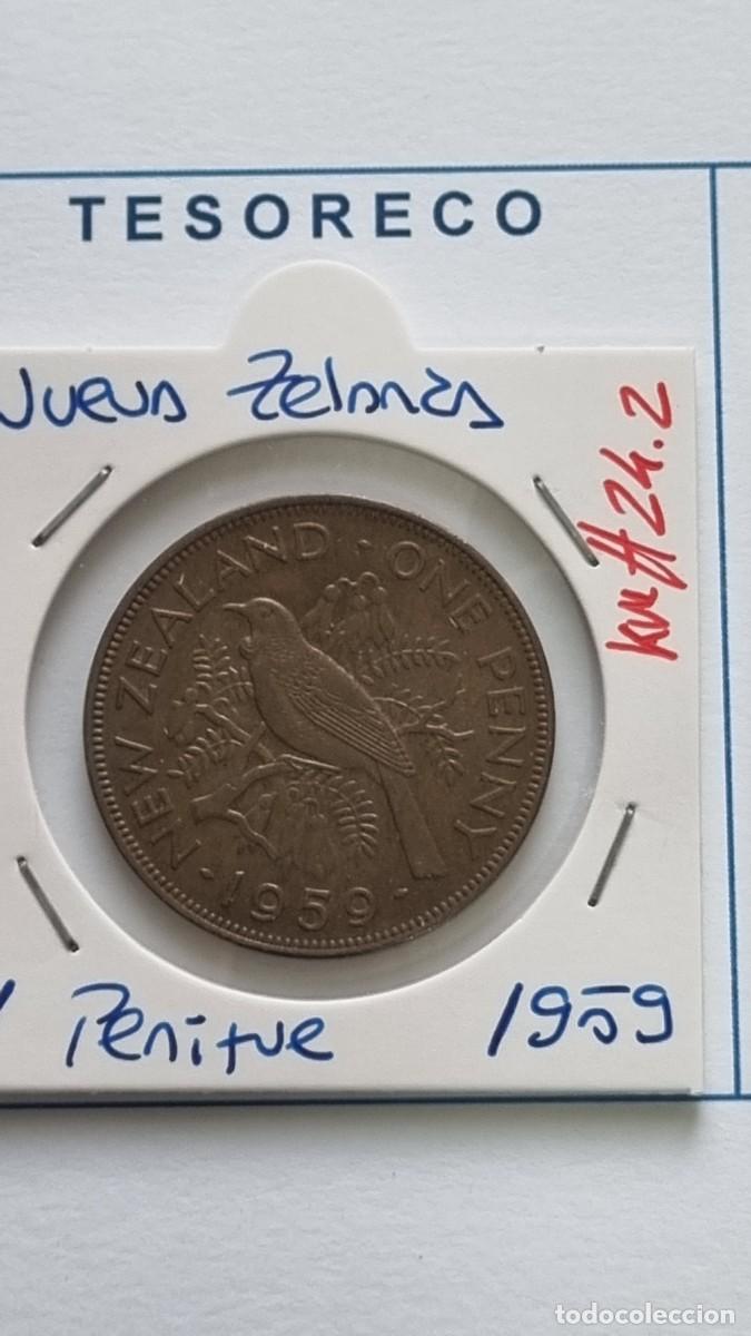 Monedas antiguas de Ocean&iacute;a: NUEVA ZELANDA: MONEDA DE 1 PENIQUE 1959 - KM#24.2 - Ref.: 029