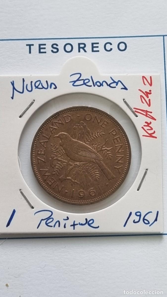 Monedas antiguas de Ocean&iacute;a: NUEVA ZELANDA: MONEDA DE 1 PENIQUE 1961 - KM#24.2 - Ref.: 030