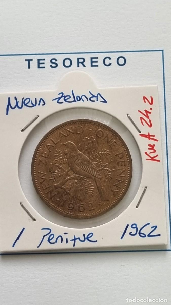 Monedas antiguas de Ocean&iacute;a: NUEVA ZELANDA: MONEDA DE 1 PENIQUE 1962 - KM#24.2 - Ref.: 031