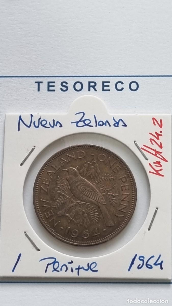 Monedas antiguas de Ocean&iacute;a: NUEVA ZELANDA: MONEDA DE 1 PENIQUE 1964 - KM#24.2 - Ref.: 033