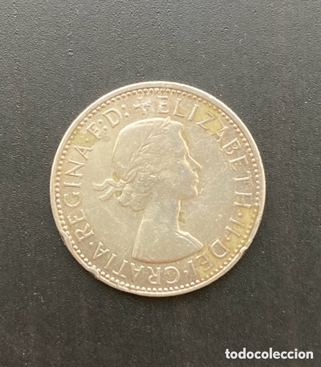 Monedas antiguas de Ocean&iacute;a: 1 florin Australia 1961. Isabel II. Plata 0,500