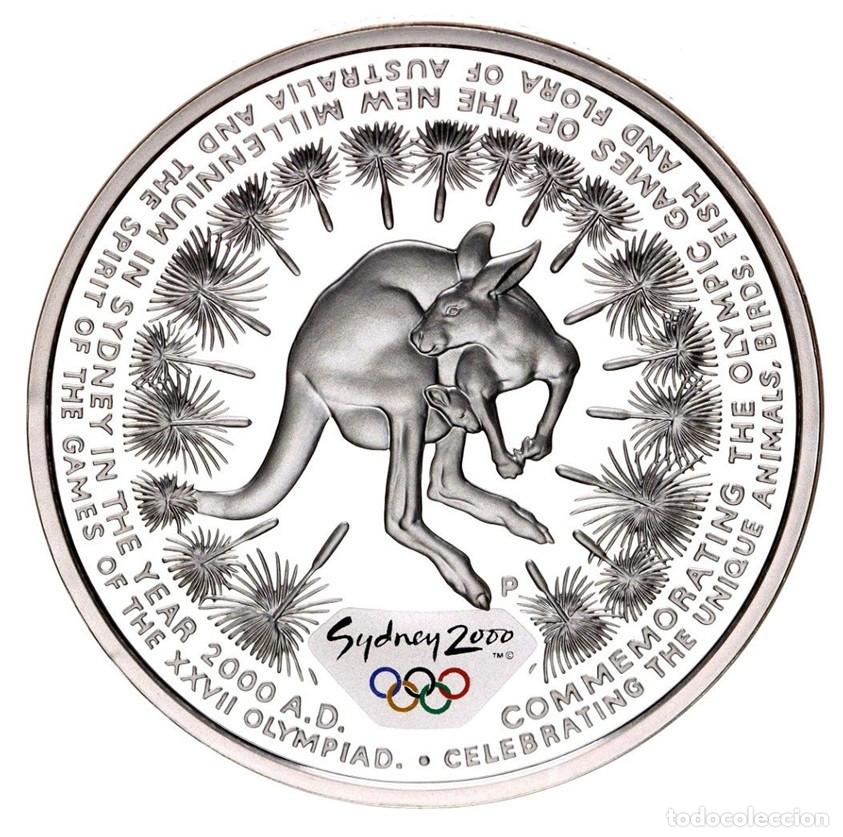 Monedas antiguas de Ocean&iacute;a: AUSTRALIA 5 dolares 2000 CANGURO Olimpiadas Sidney 1 oz plata pura
