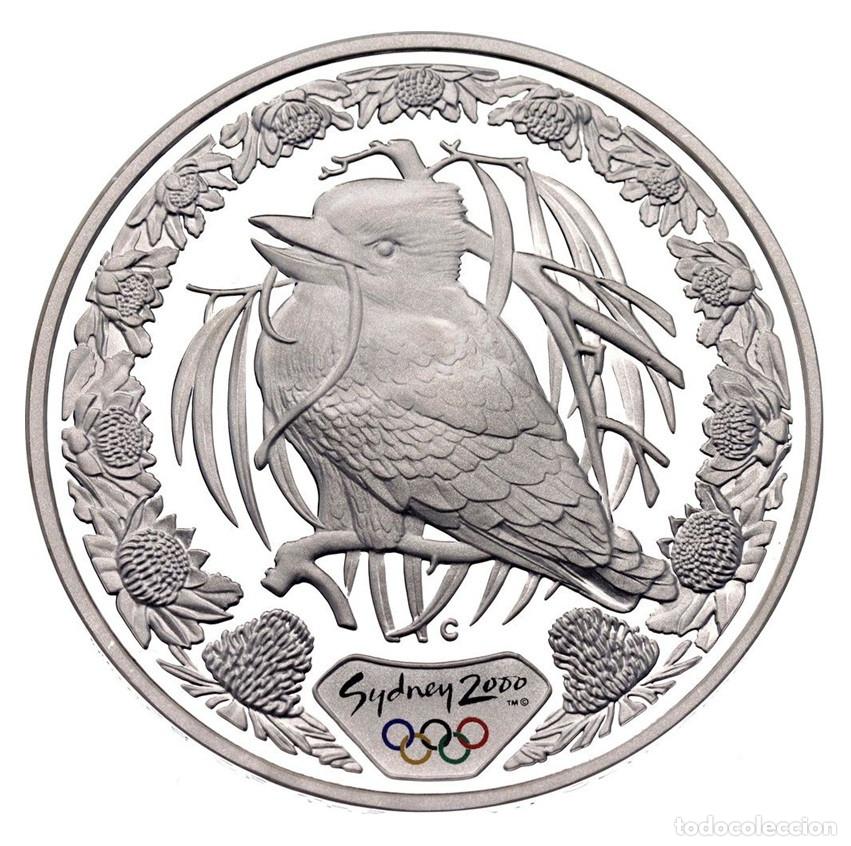Monedas antiguas de Ocean&iacute;a: AUSTRALIA 5 dolares 2000 KOOKABURRA - Olimpiadas Sidney - 1 oz plata pura