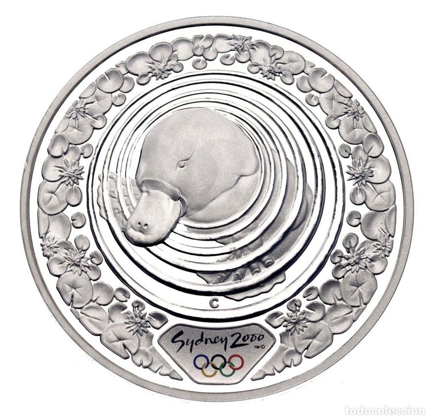 Monedas antiguas de Ocean&iacute;a: AUSTRALIA 5 dolares 2000 ORNITORRINCO - Olimpiadas Sidney - 1 oz plata pura