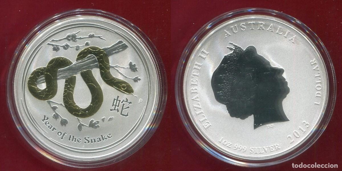 Monedas antiguas de Ocean&iacute;a: AUSTRALIA 1 DOLAR 2013 - A&Ntilde;O DE LA SERPIENTE - Foto 1