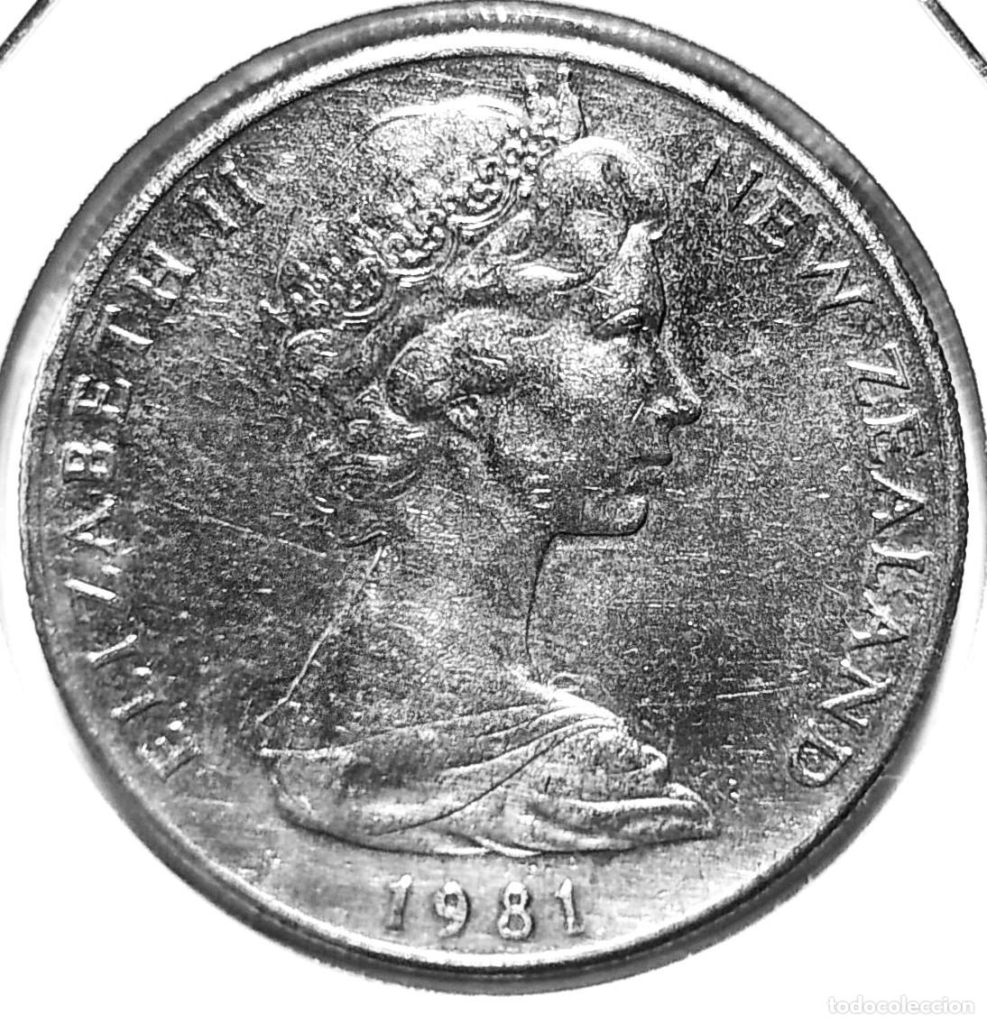 Monedas antiguas de Ocean&iacute;a: NUEVA ZELANDA (1968-2022) - 20 CENTAVOS 1981 - KIWI - REINA ISABEL II - A - 11,31 GR. CUPRONIQUEL