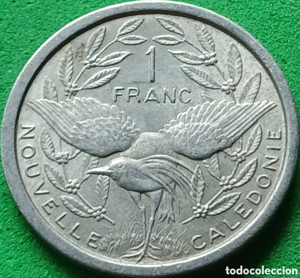 Monedas antiguas de Ocean&iacute;a: Nueva Caledonia 1 franco 1971 km#8 poco com&uacute;n
