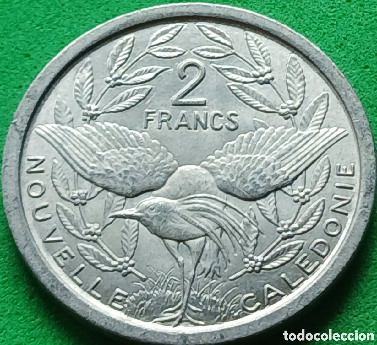 Monedas antiguas de Ocean&iacute;a: Nueva Caledonia 2 francos 1973 km#14 ESCASA!!