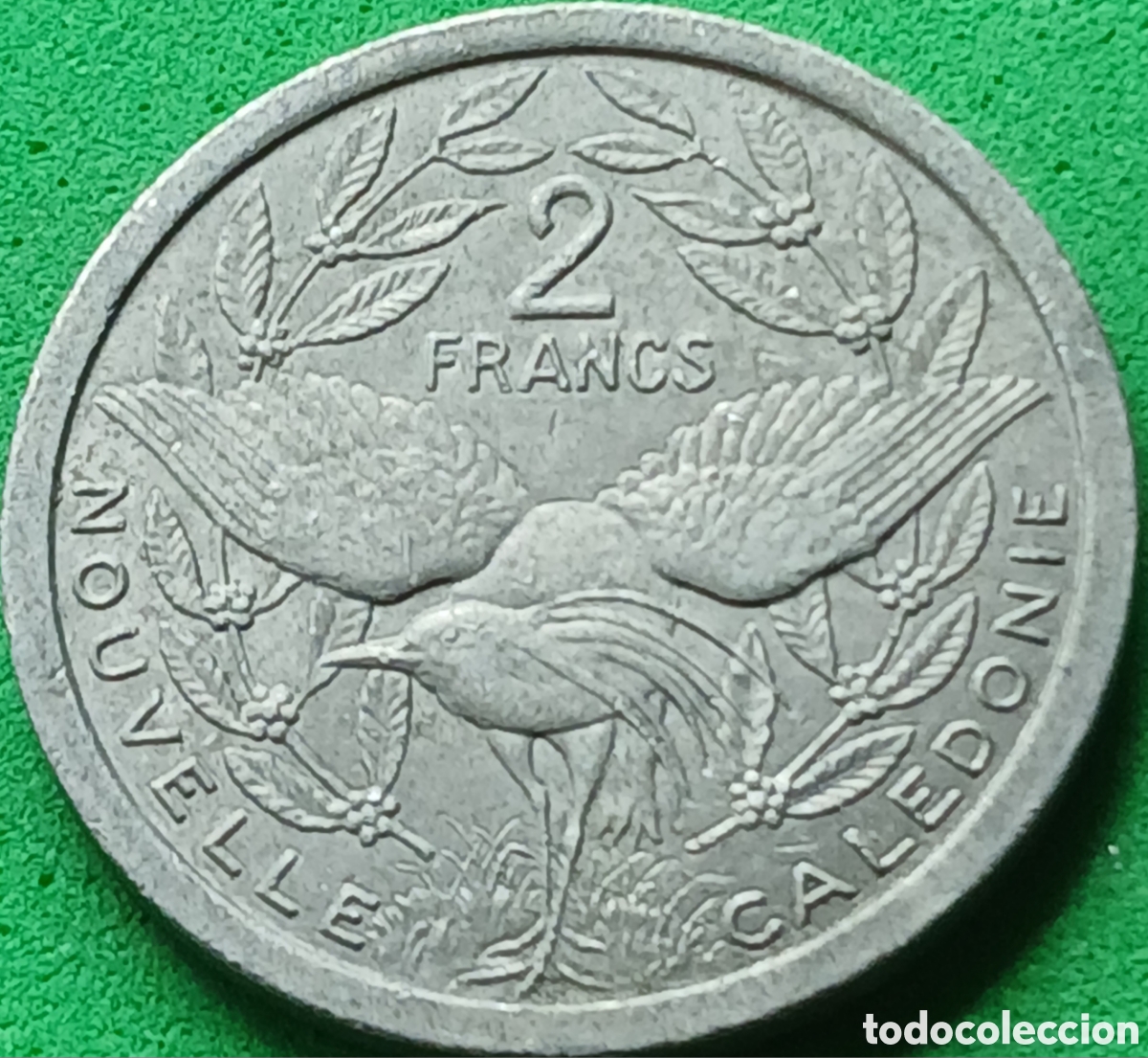 Monedas antiguas de Ocean&iacute;a: Nueva Caledonia 2 francos 1977 km#14