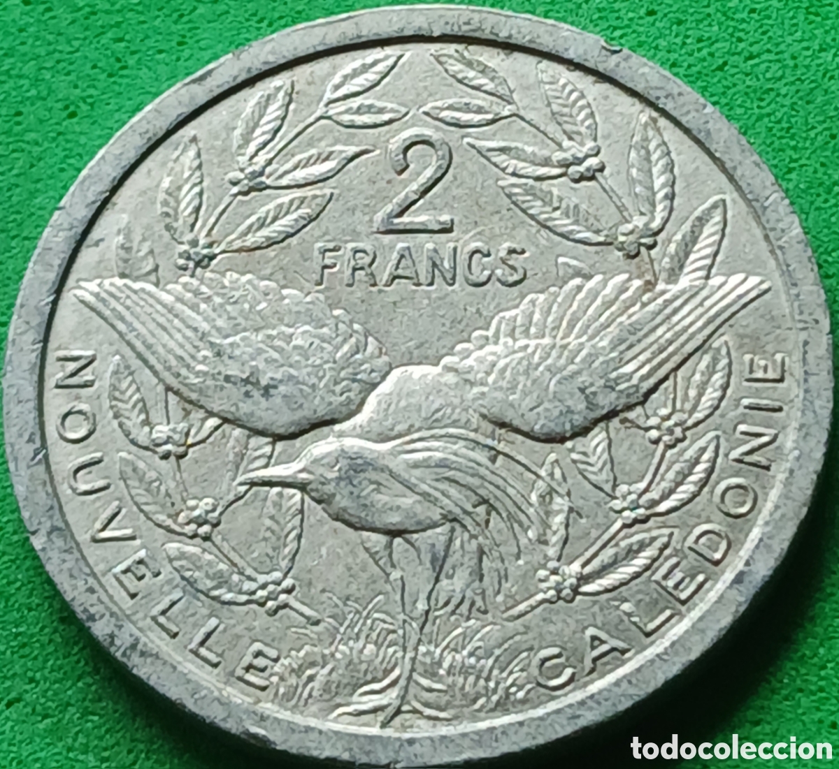 Monedas antiguas de Ocean&iacute;a: Nueva Caledonia 2 francos 1983 km#14 poco com&uacute;n
