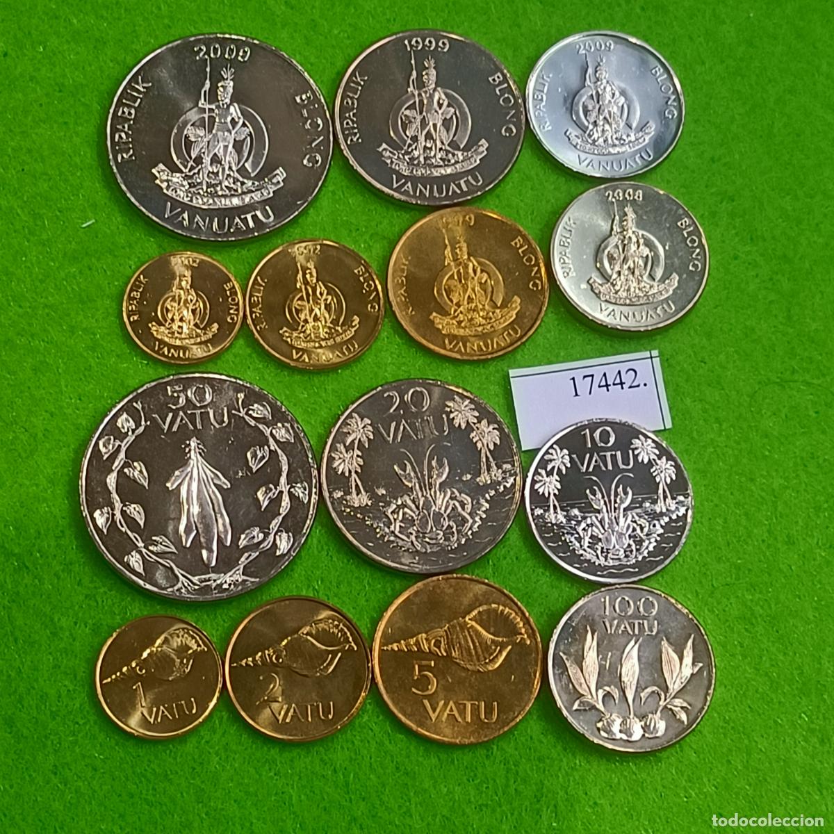 Monedas antiguas de Ocean&iacute;a: Vanuatu LOTE DE 7 MONEDAS , 1, 2, 5, 10, 20, 50 y 100 vatu, 1999-2009, 17442