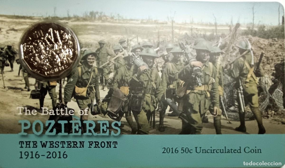 Monedas antiguas de Ocean&iacute;a: AUSTRALIA 8 MONEDAS DE 50 CENTS. 2016-2020. &ldquo;FIRST WORLD WAR CENTENARY&rdquo;. COBRE-N&Iacute;QUEL. RARAS