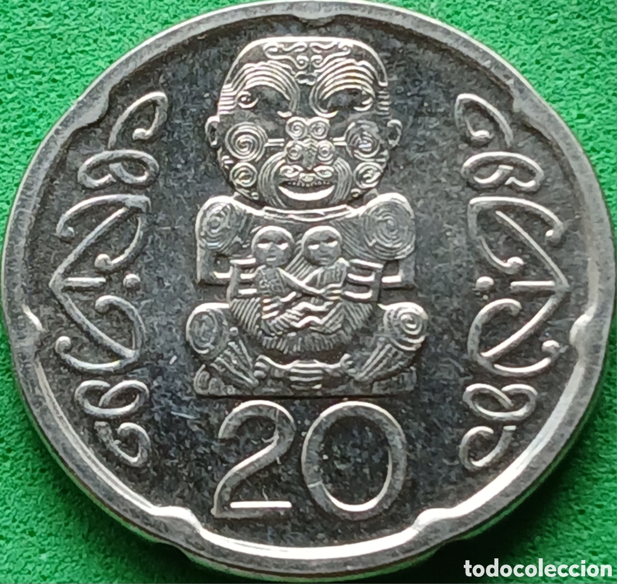 Monedas antiguas de Ocean&iacute;a: Nueva Zelanda 20 cents 2006 km#118a / magn&eacute;tica