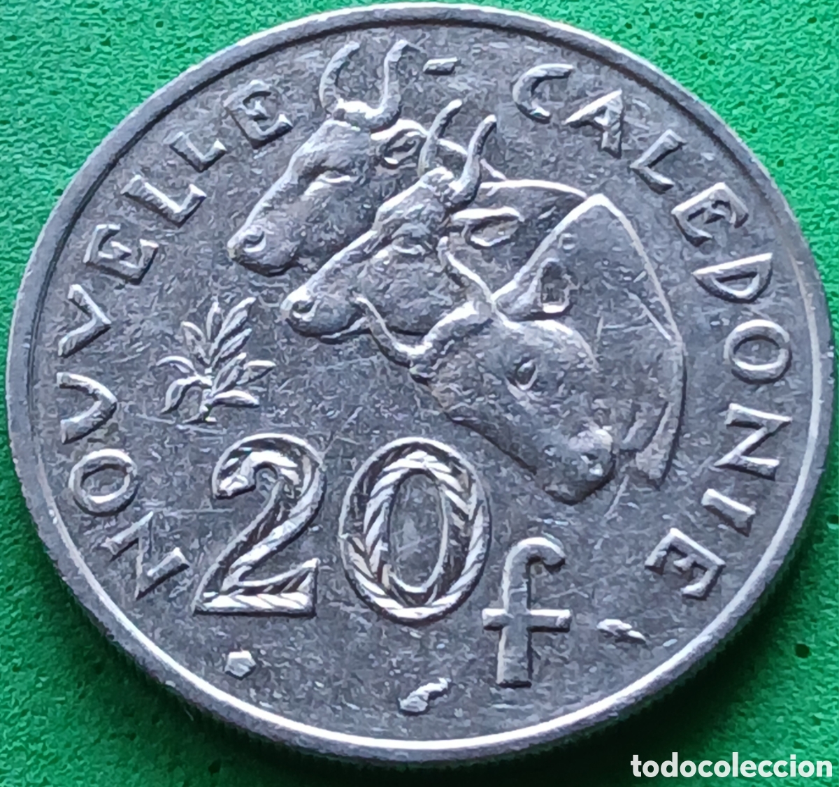 Monedas antiguas de Ocean&iacute;a: Nueva Caledonia 20 francos 1992 km#12 poco com&uacute;n