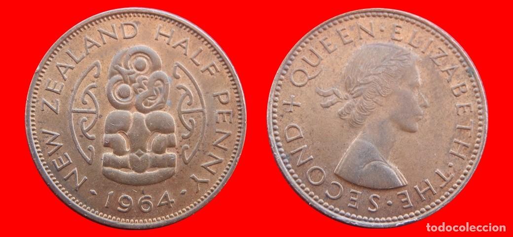 Monedas antiguas de Ocean&iacute;a: 1/2 PENIQUE PENNY 1964 NUEVA ZELANDA-144879