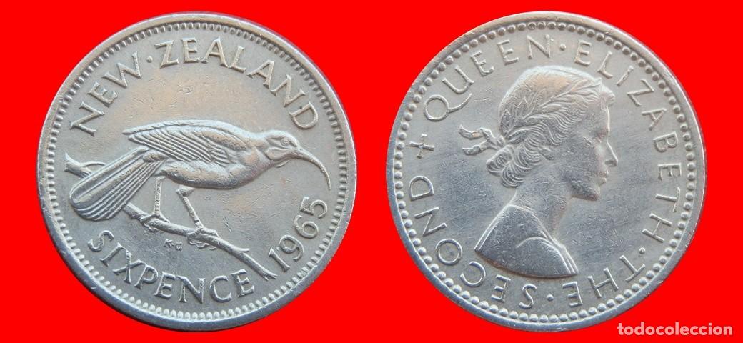 Monedas antiguas de Ocean&iacute;a: 6 PENIQUES PENCE 1965 NUEVA ZELANDA-144884