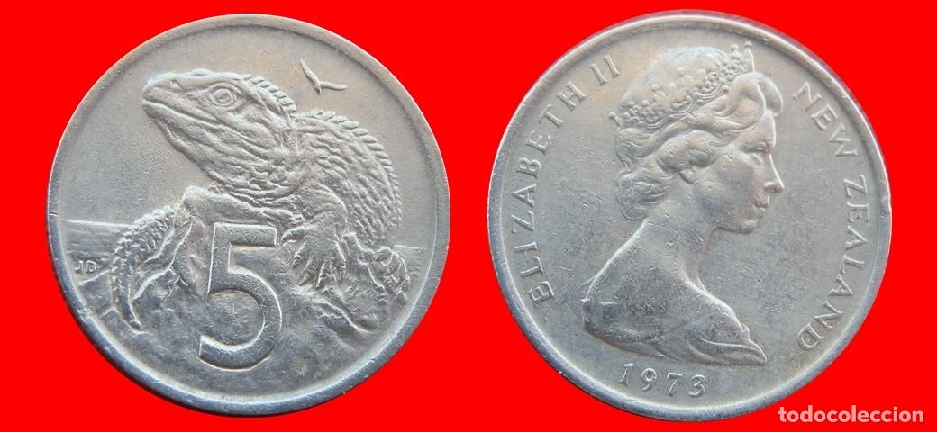 Monedas antiguas de Ocean&iacute;a: 5 CENTAVOS CENTS CENTIMOS 1973 NUEVA ZELANDA-144885