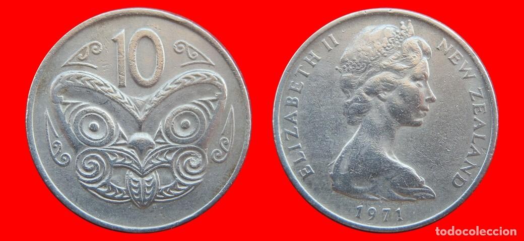 Monedas antiguas de Ocean&iacute;a: 10 CENTAVOS CENTS CENTIMOS 1971 NUEVA ZELANDA-144888